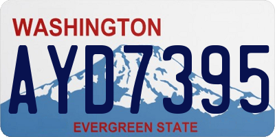 WA license plate AYD7395
