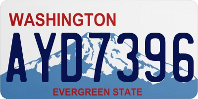 WA license plate AYD7396