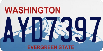 WA license plate AYD7397