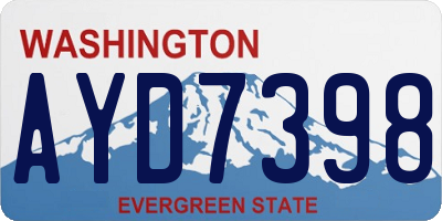 WA license plate AYD7398