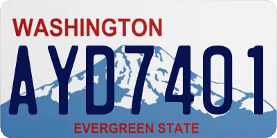 WA license plate AYD7401