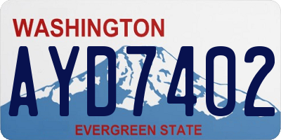 WA license plate AYD7402