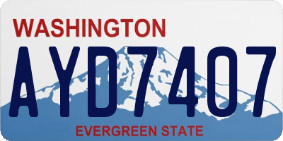WA license plate AYD7407