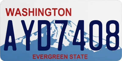 WA license plate AYD7408