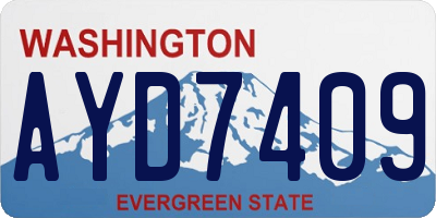 WA license plate AYD7409