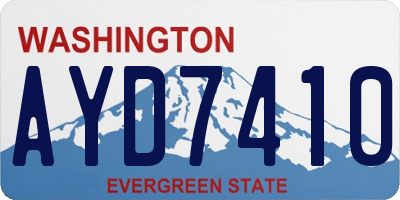 WA license plate AYD7410