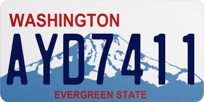 WA license plate AYD7411