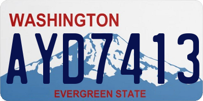 WA license plate AYD7413