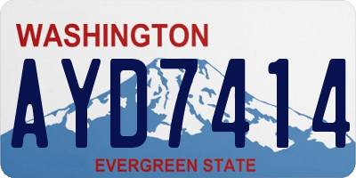 WA license plate AYD7414