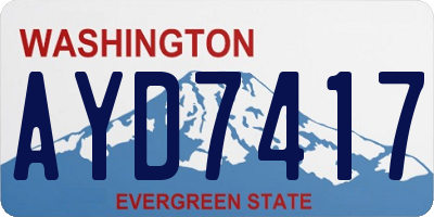 WA license plate AYD7417