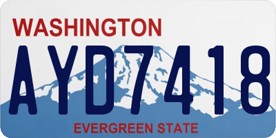 WA license plate AYD7418