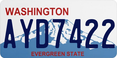 WA license plate AYD7422