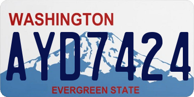 WA license plate AYD7424