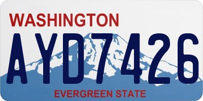 WA license plate AYD7426