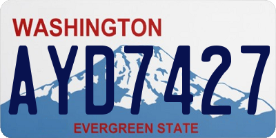 WA license plate AYD7427