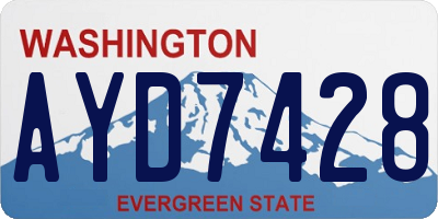 WA license plate AYD7428