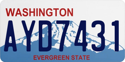 WA license plate AYD7431