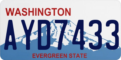 WA license plate AYD7433