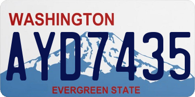 WA license plate AYD7435