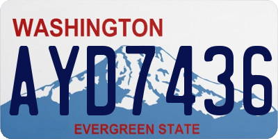 WA license plate AYD7436