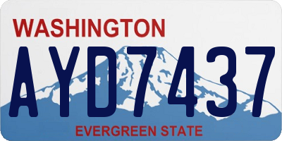 WA license plate AYD7437
