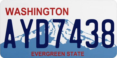 WA license plate AYD7438