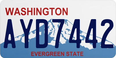WA license plate AYD7442