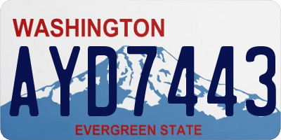 WA license plate AYD7443