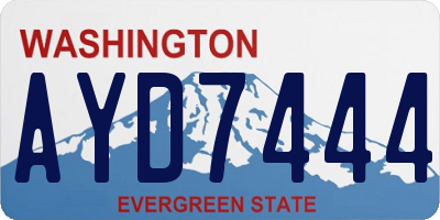 WA license plate AYD7444