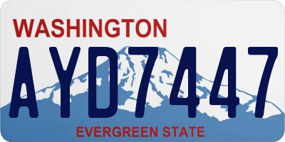 WA license plate AYD7447