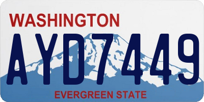 WA license plate AYD7449