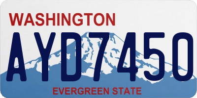 WA license plate AYD7450