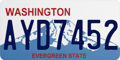 WA license plate AYD7452