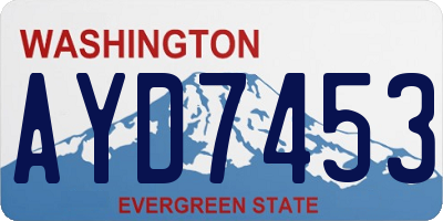 WA license plate AYD7453