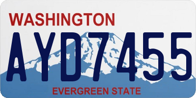 WA license plate AYD7455