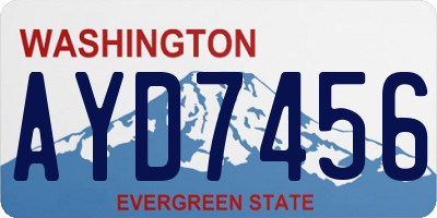 WA license plate AYD7456