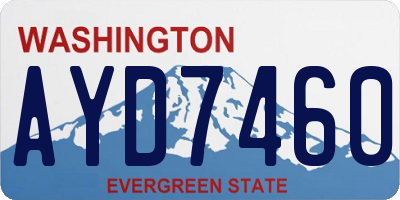 WA license plate AYD7460