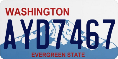WA license plate AYD7467