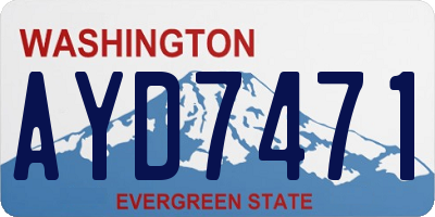 WA license plate AYD7471