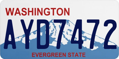 WA license plate AYD7472