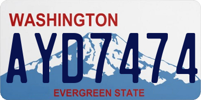 WA license plate AYD7474
