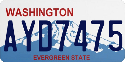 WA license plate AYD7475