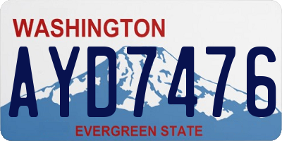WA license plate AYD7476