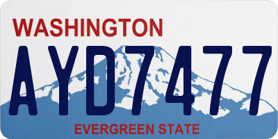 WA license plate AYD7477