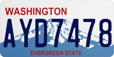 WA license plate AYD7478