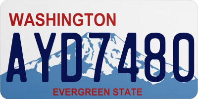 WA license plate AYD7480