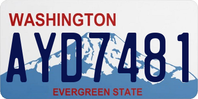 WA license plate AYD7481