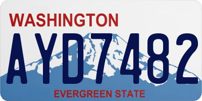 WA license plate AYD7482
