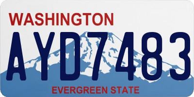 WA license plate AYD7483