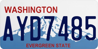 WA license plate AYD7485